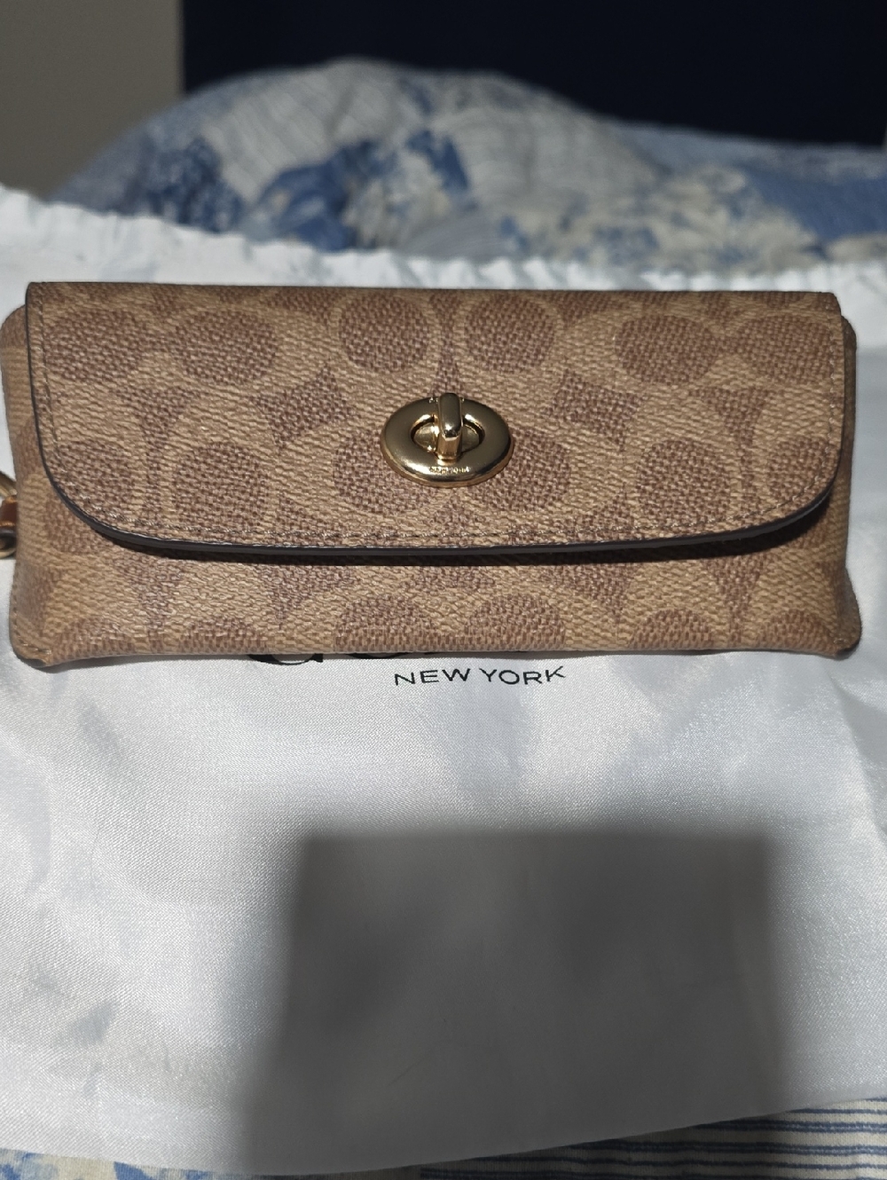 Coach Brown Signature Sunglasses Case